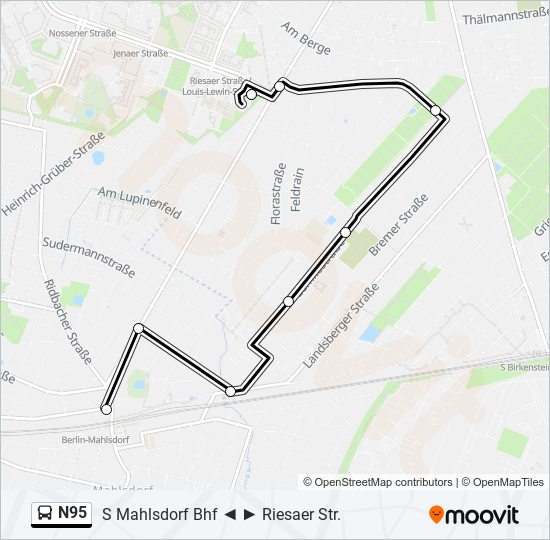 n95 Route: Schedules, Stops & Maps - Wodanstr. (Updated)