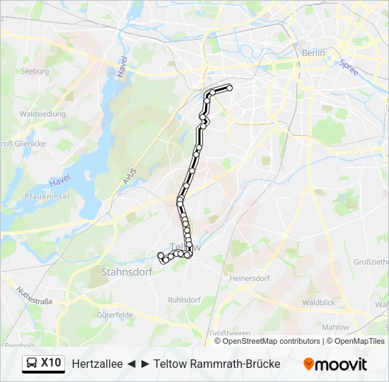 X10 Bus Line Map