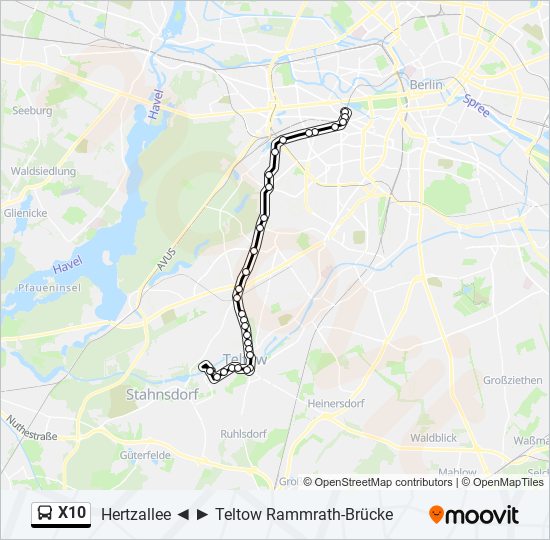 X10 Route Schedules Stops Maps Hertzallee Updated 