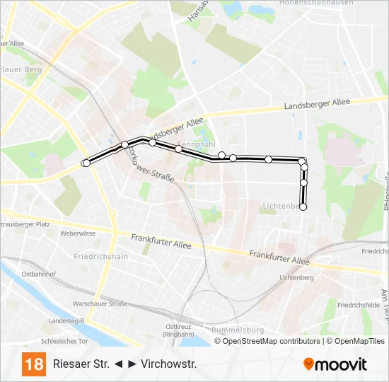 18 Light Rail Line Map