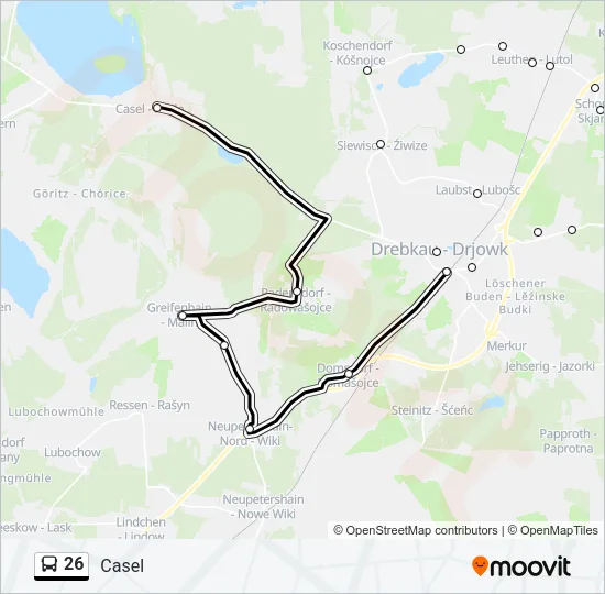 26 Bus Line Map
