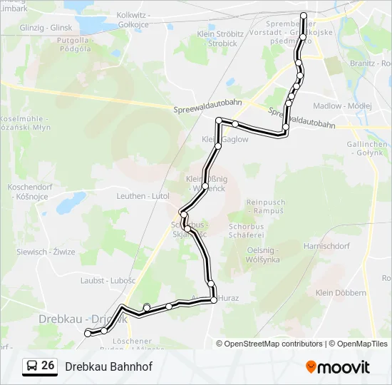 26 Bus Line Map