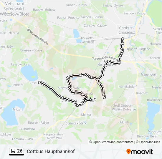 26 Bus Line Map