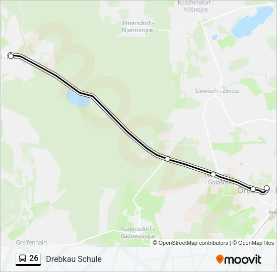 26 Bus Line Map