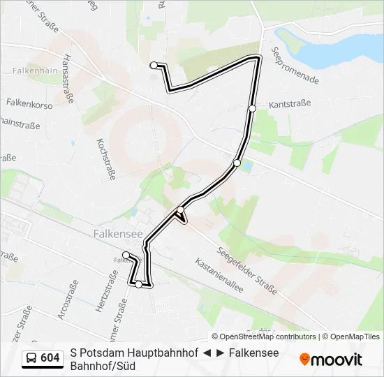 604 Bus Line Map
