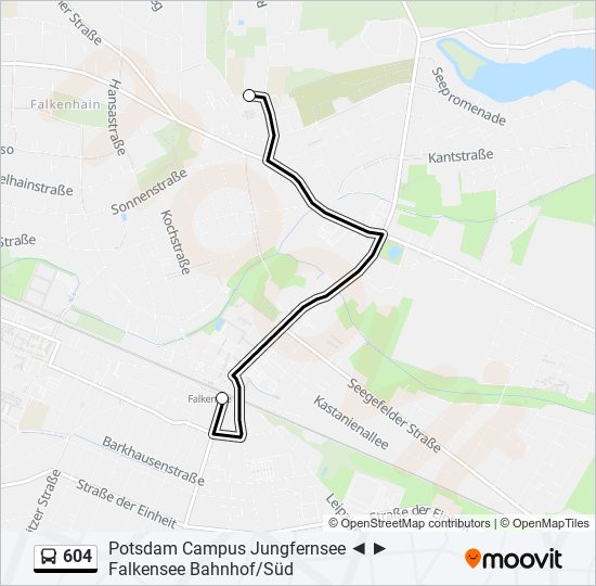 604 bus Line Map