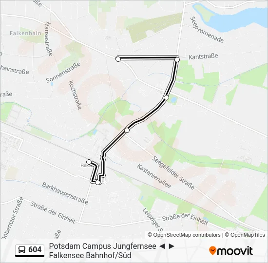 Автобус 604: карта маршрута