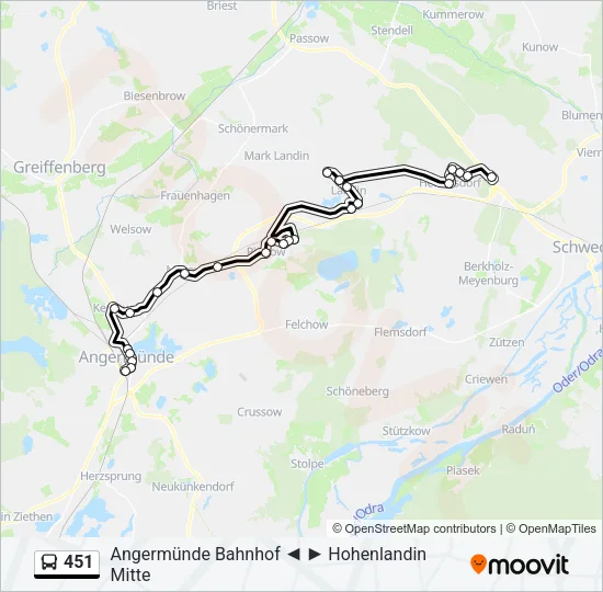 451 Bus Line Map