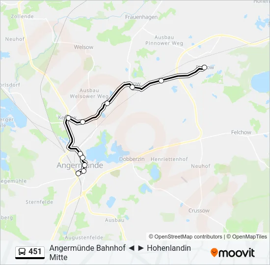 451 Bus Line Map