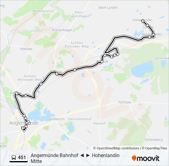 451 bus Line Map
