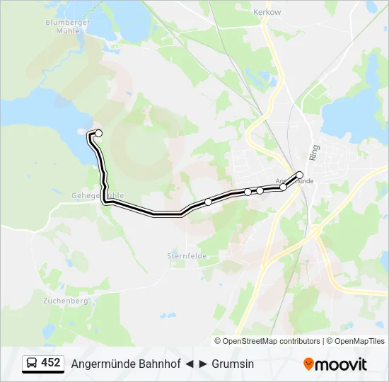 452 Bus Line Map