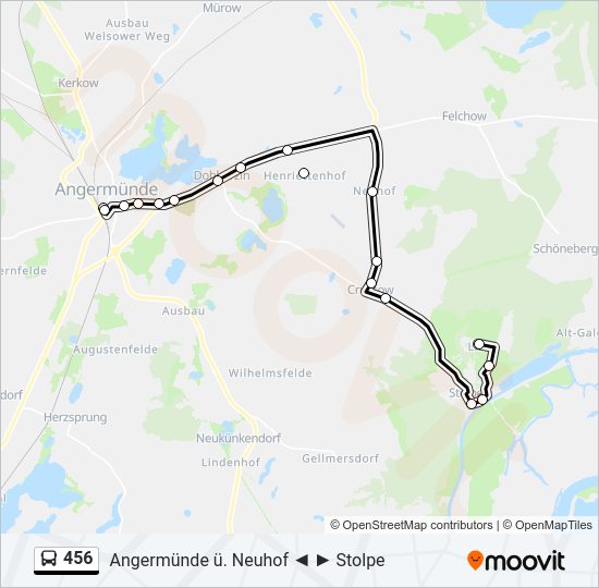 456 bus Line Map