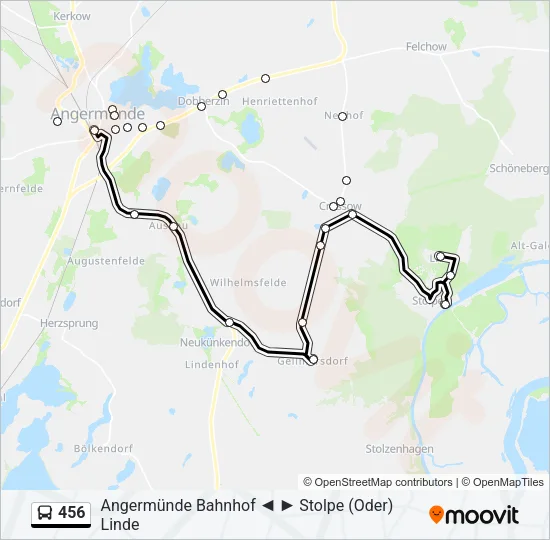 Автобус 456: карта маршрута