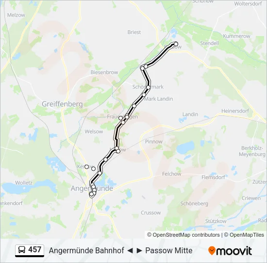 457 Bus Line Map