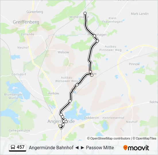 457 Bus Line Map