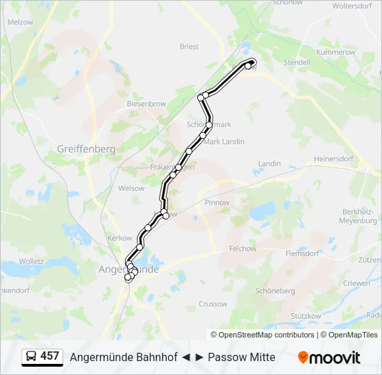 457 Bus Line Map