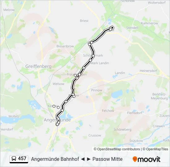 457 Bus Line Map