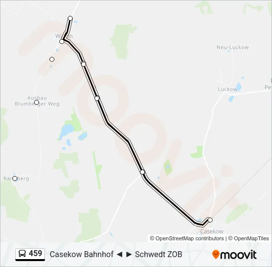 459 Bus Line Map