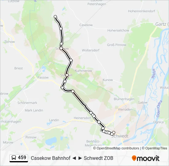 Автобус 459: карта маршрута