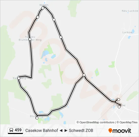 Автобус 459: карта маршрута