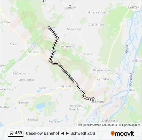 459 Bus Line Map