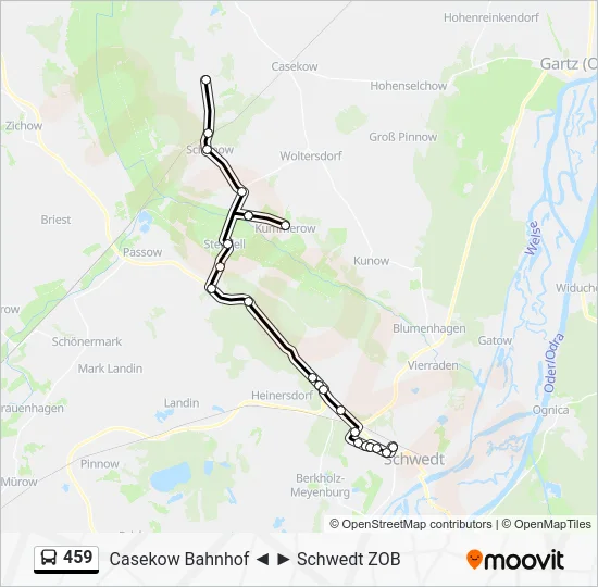 Автобус 459: карта маршрута