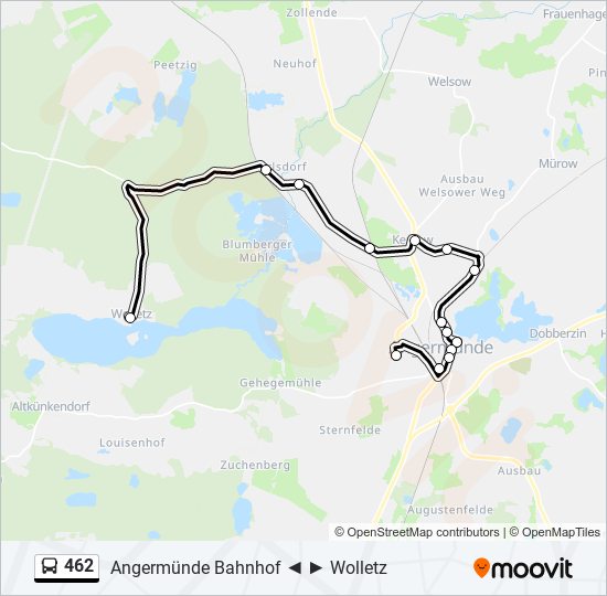 462 bus Line Map