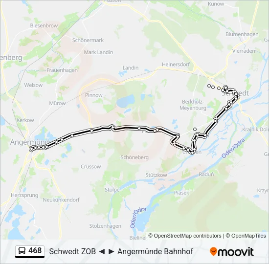468 Bus Line Map