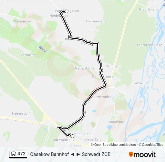 472 Bus Line Map