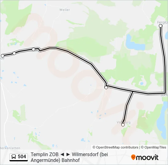 Автобус 504: карта маршрута