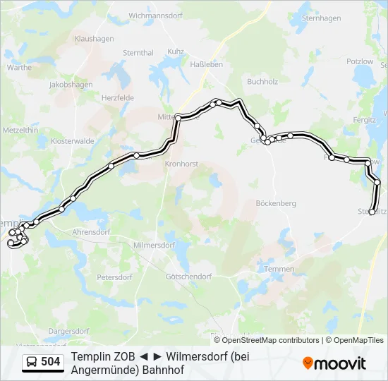 504 Bus Line Map