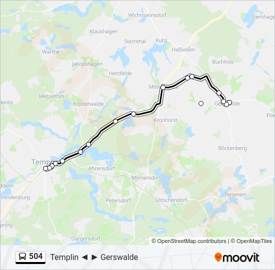 504 bus Line Map