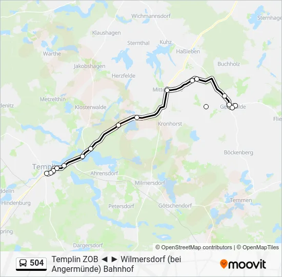 Автобус 504: карта маршрута
