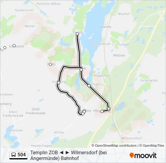 504 Bus Line Map