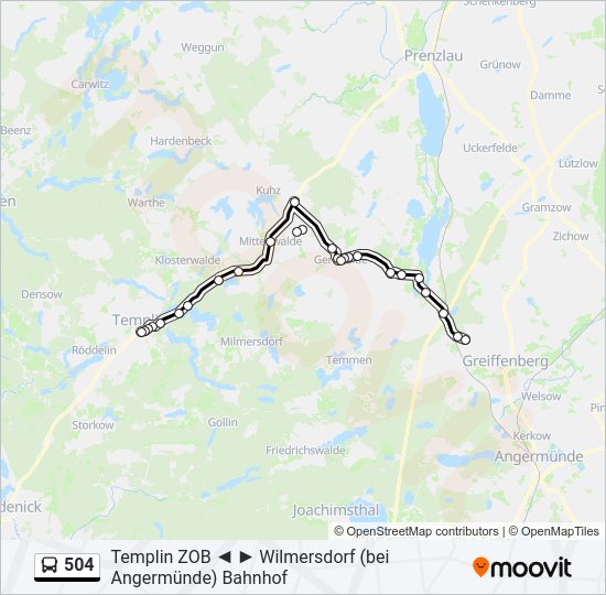 504 bus Line Map