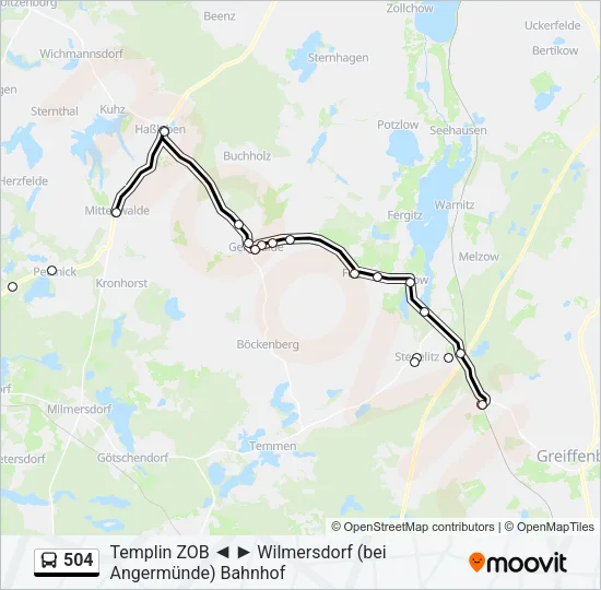 504 Bus Line Map