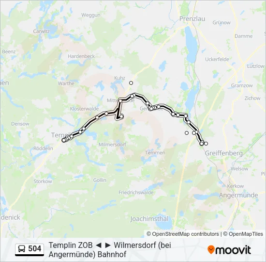 504 Bus Line Map