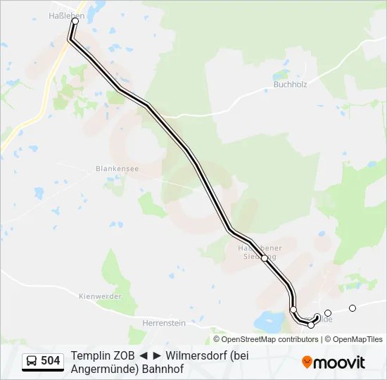 504 Bus Line Map
