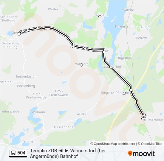 504 bus Line Map