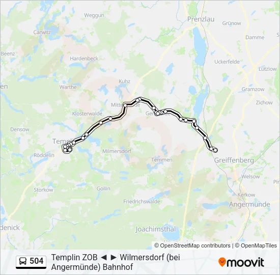 504 Bus Line Map