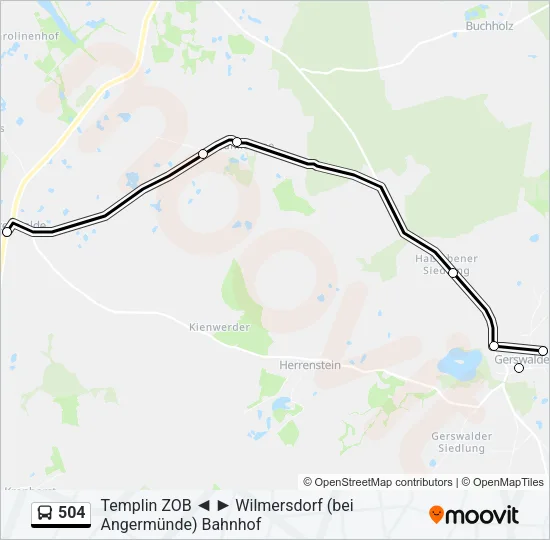 504 Bus Line Map