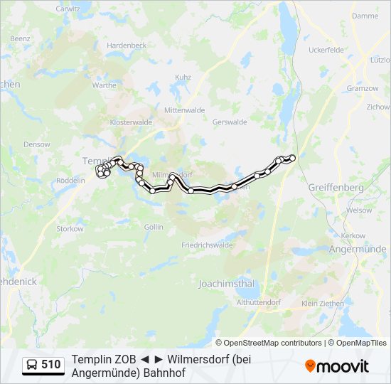 Buslinie 510 Karte