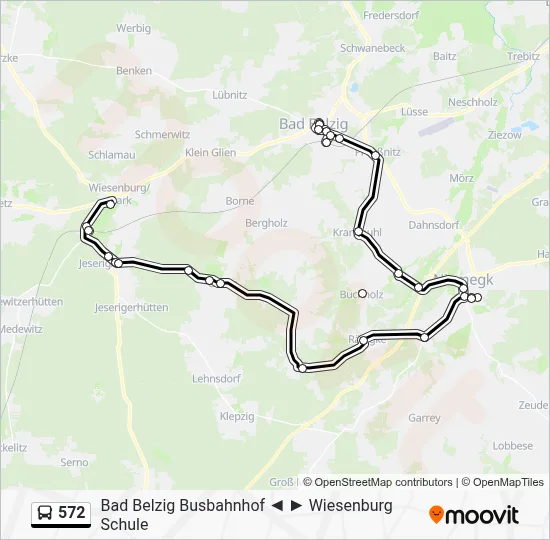 572 Bus Line Map