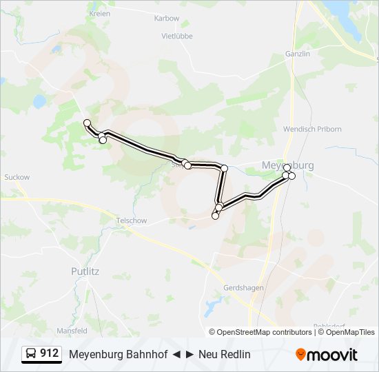 912 bus Line Map