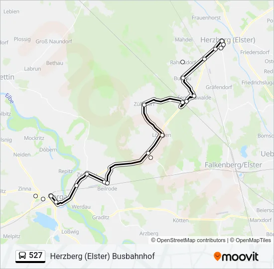 527 Bus Line Map
