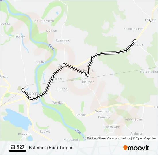 527 Bus Line Map