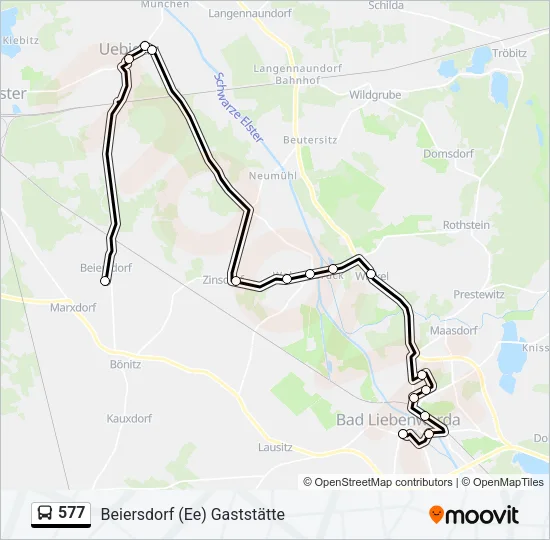 577 Bus Line Map