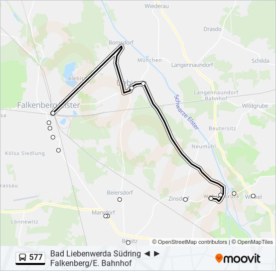 577 bus Line Map