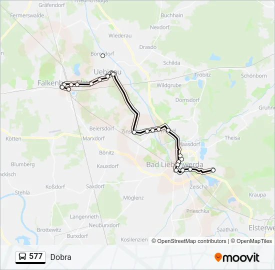 577 Bus Line Map