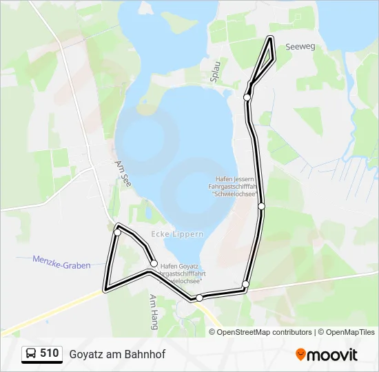Автобус 510: карта маршрута